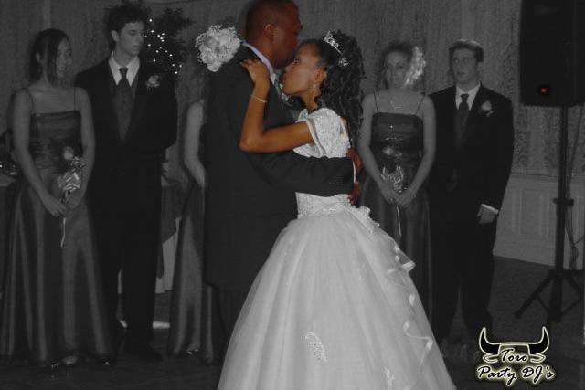 The couple dancing