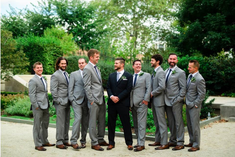 Groom and his groomsmen