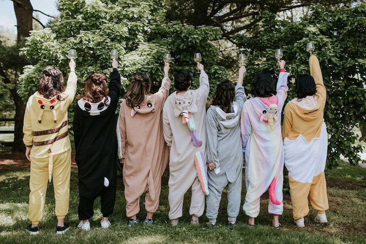 Bride and her girls