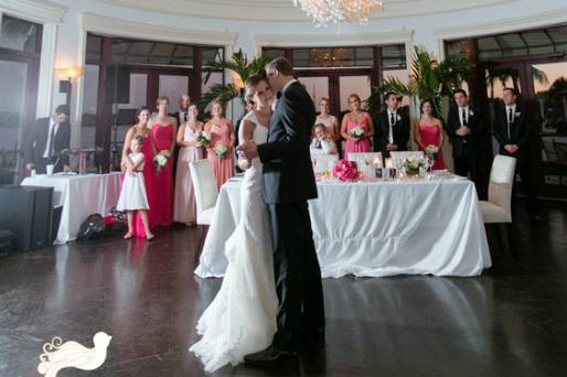 Couple with bridesmaid and groomsmen