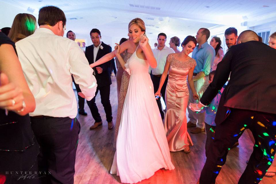 Bride dancing