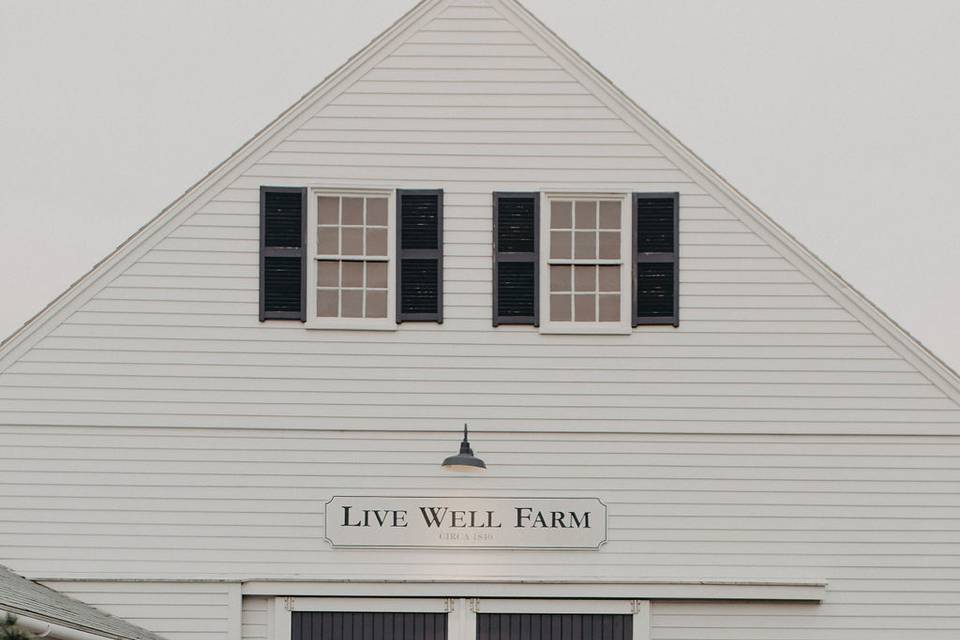 Front of barn