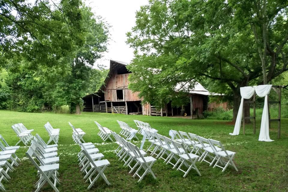 Ceremony by the Old Red Barn