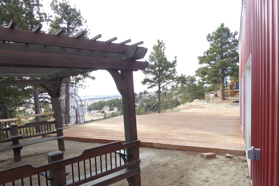 Back deck pergola