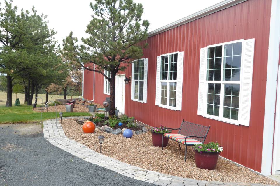 Front of barn facing North