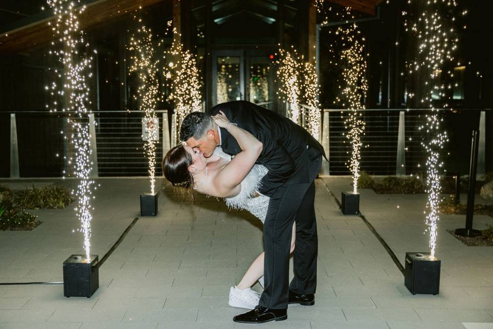 Bride dancing