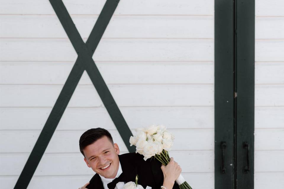 Bride dip at The Butler Barn