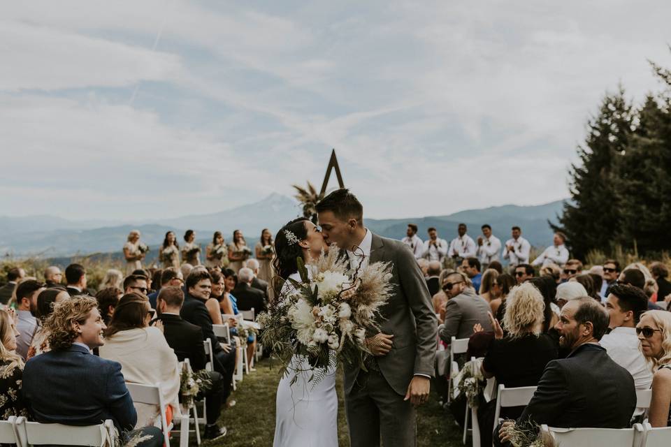 A wedding ceremony filled with joy