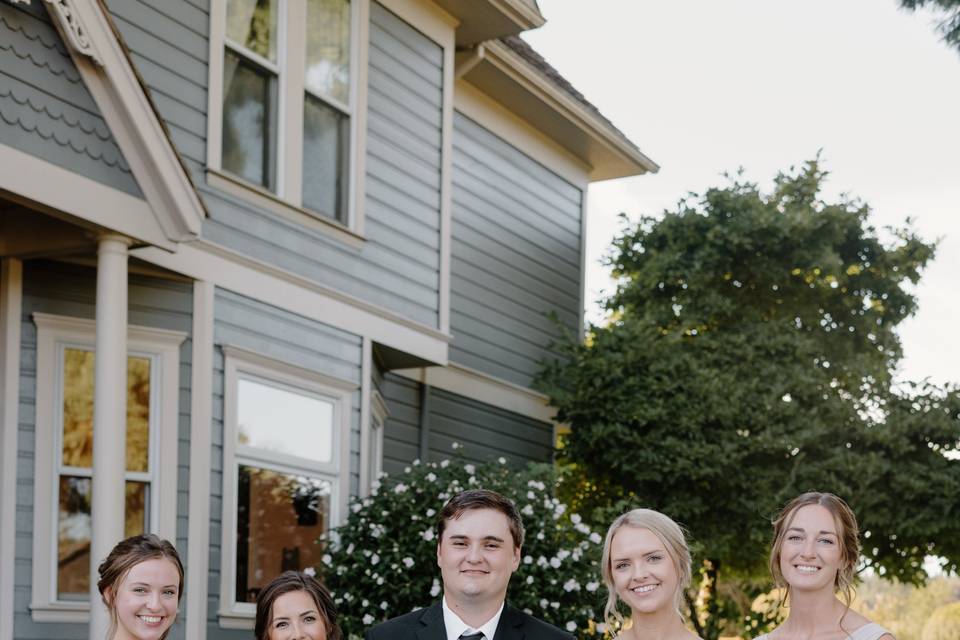 Groom and bridesmaids