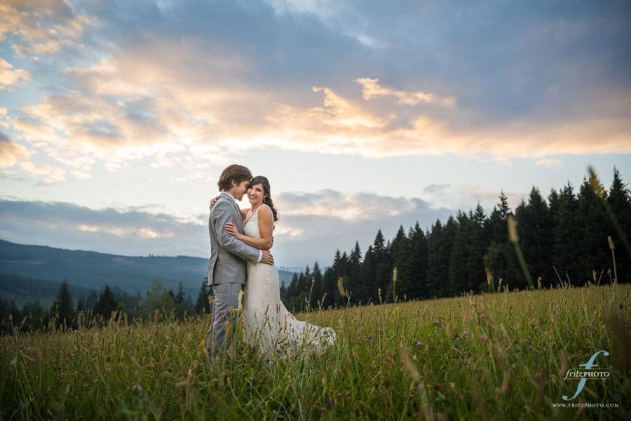 Oregon Wedding Sunset Photos