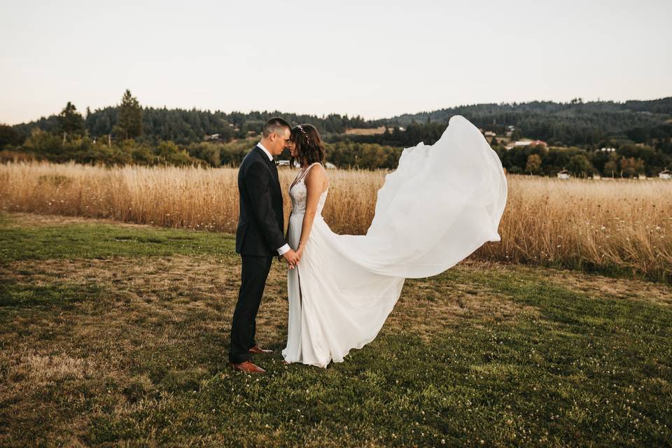 Oregon Wedding Sunset Photos