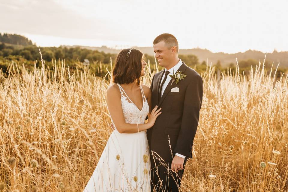 Oregon Wedding Sunset Photos