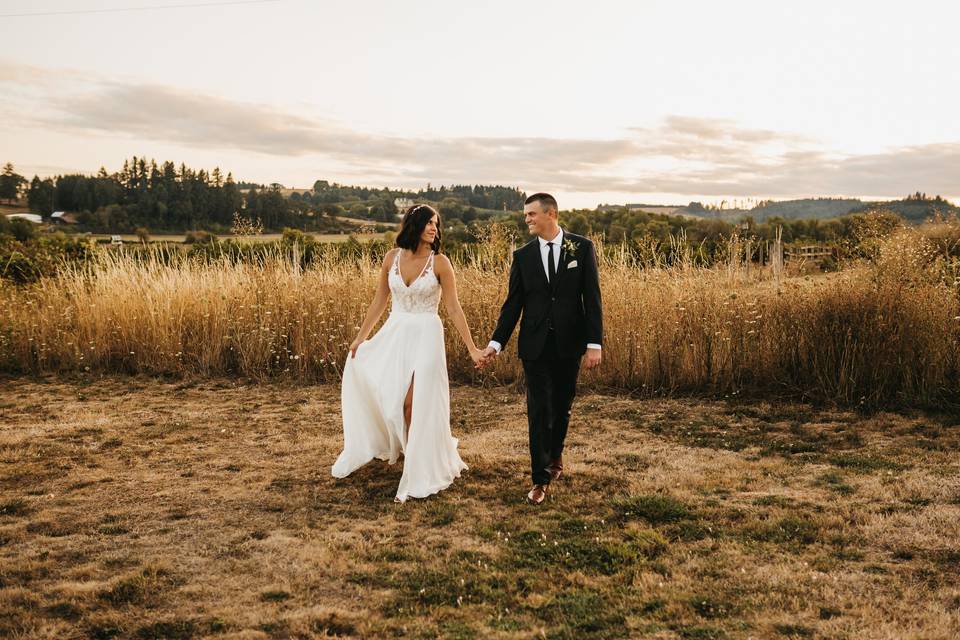 Oregon Wedding Sunset Photos