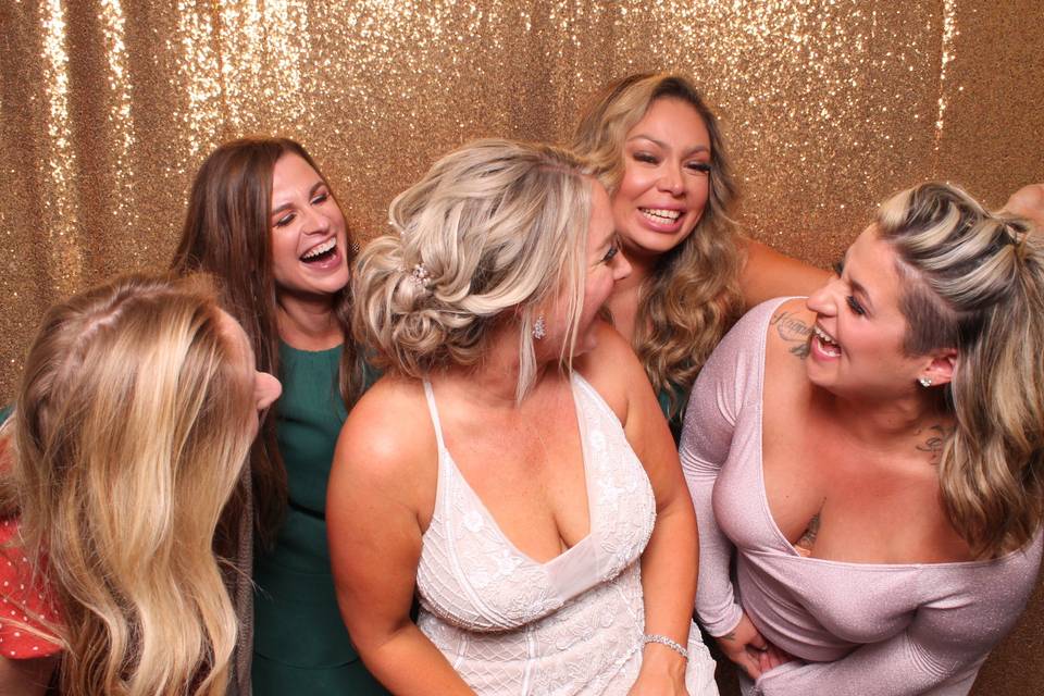 Bride having a blast