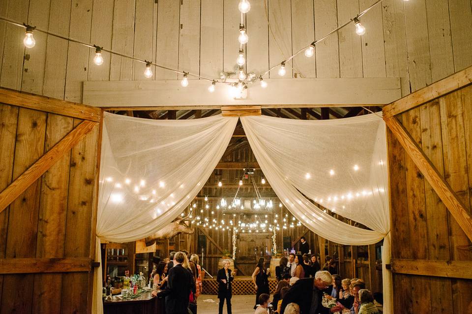 Barn at night