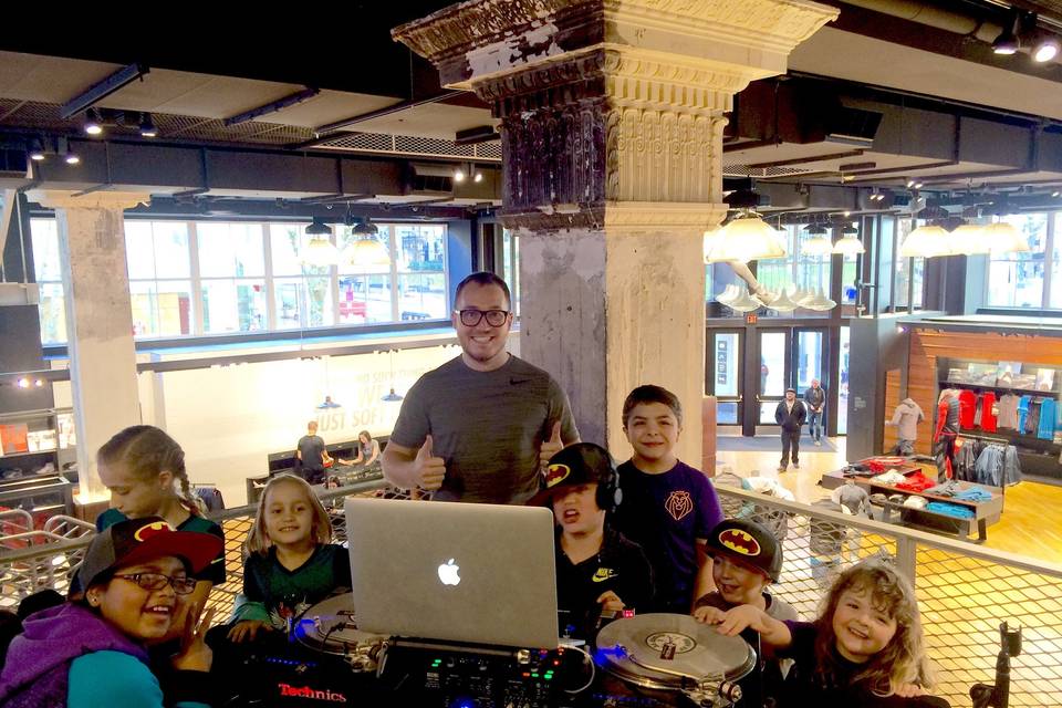 The dj's station