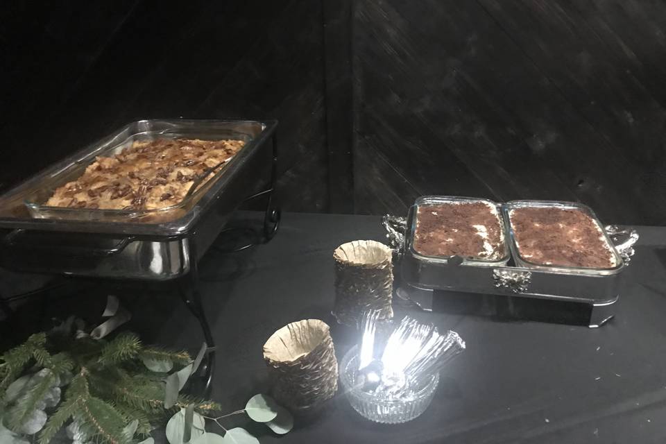 Bourbon glazed bread pudding a