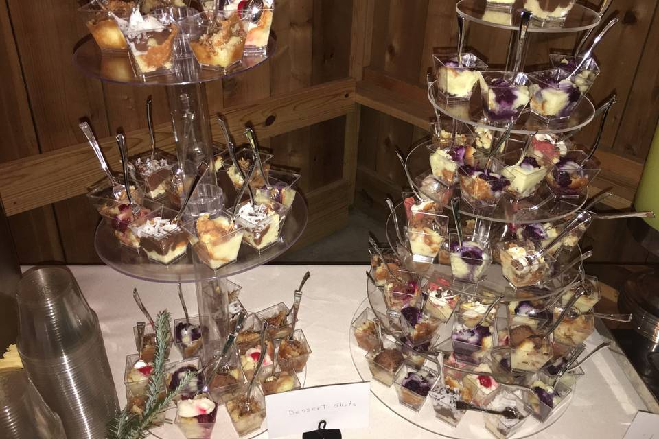 Dessert shots display