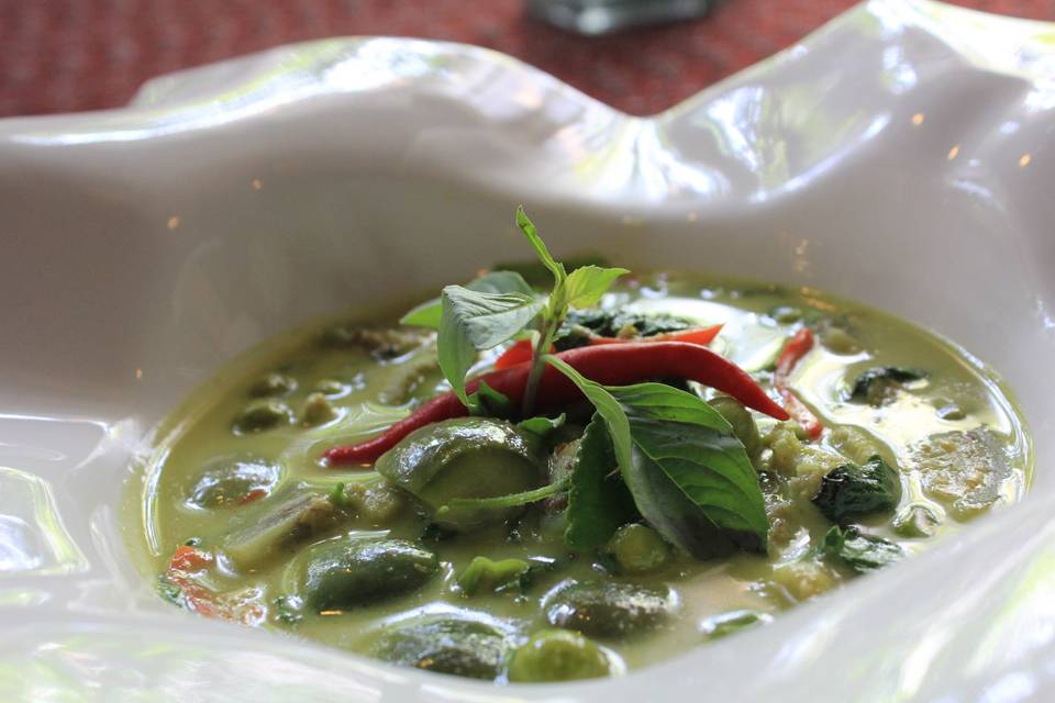 Chicken Thai green curry sauce