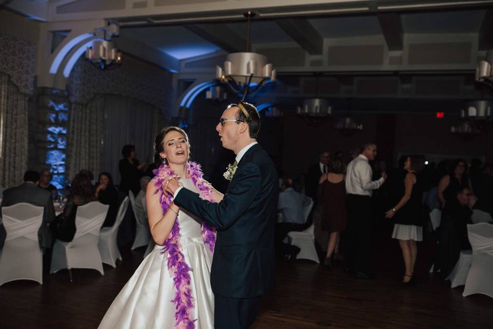 Newlyweds on the dance floor