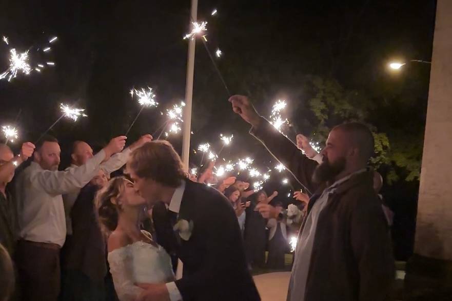 Sparkler exit on pathway