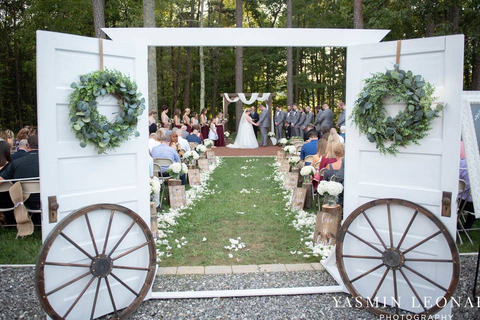 Entry doors, wreaths, wheels