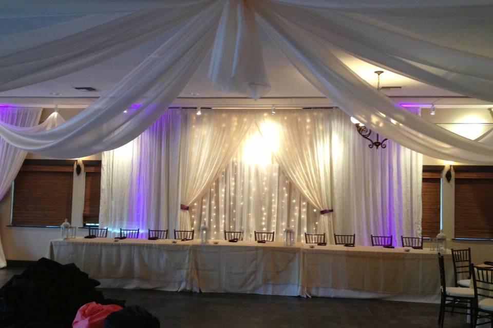 Head table uplights