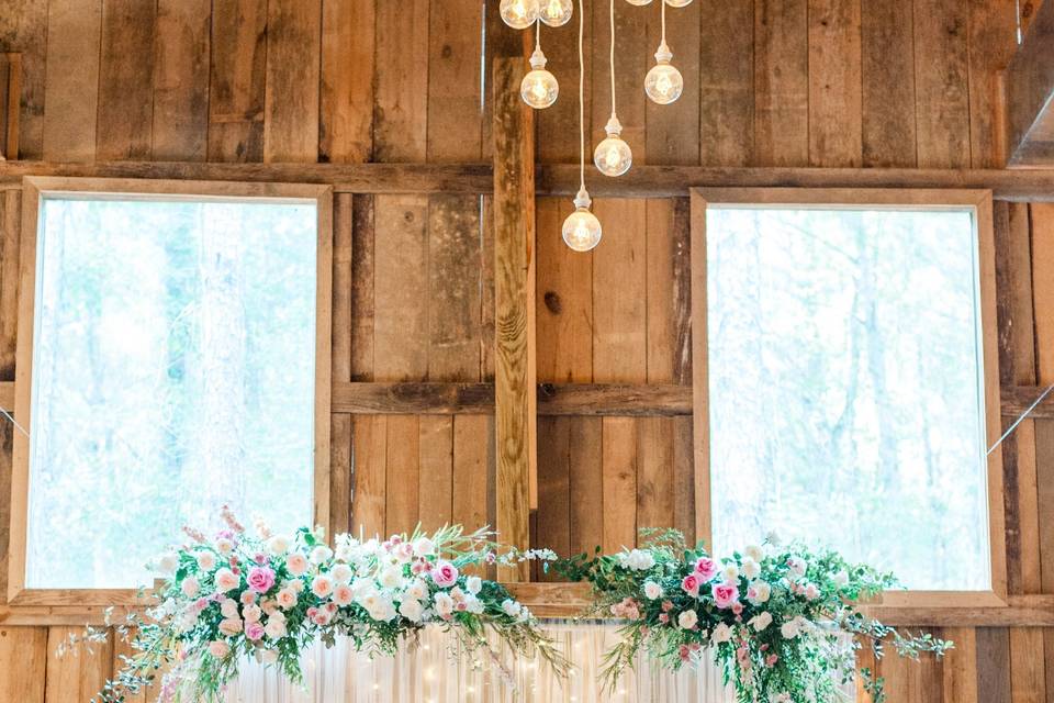 Pretty indoor wedding