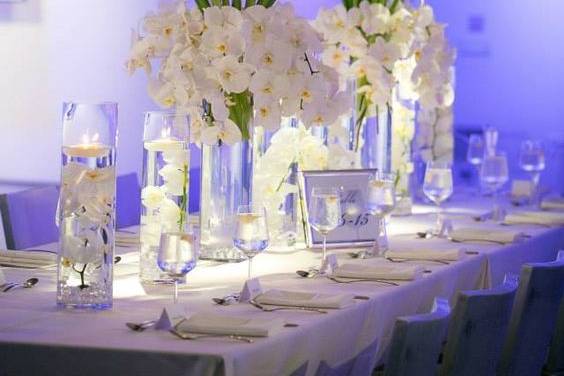 Modern white head table