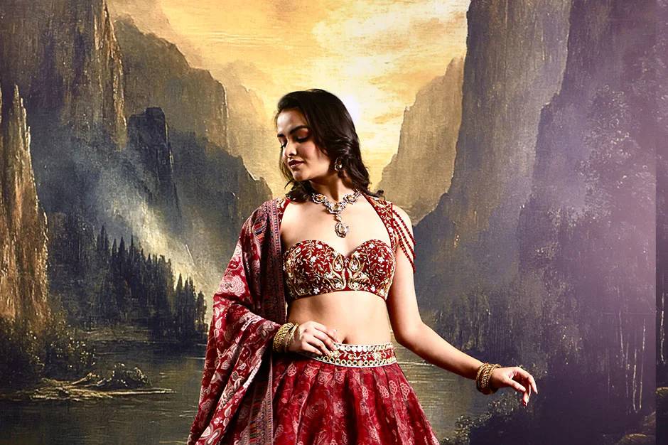 Rashika sharma bridal Lehenga