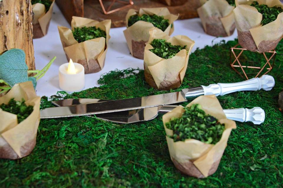 Coconut Moss Cupcakes barn