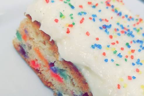 Cake batter blondies rainbow