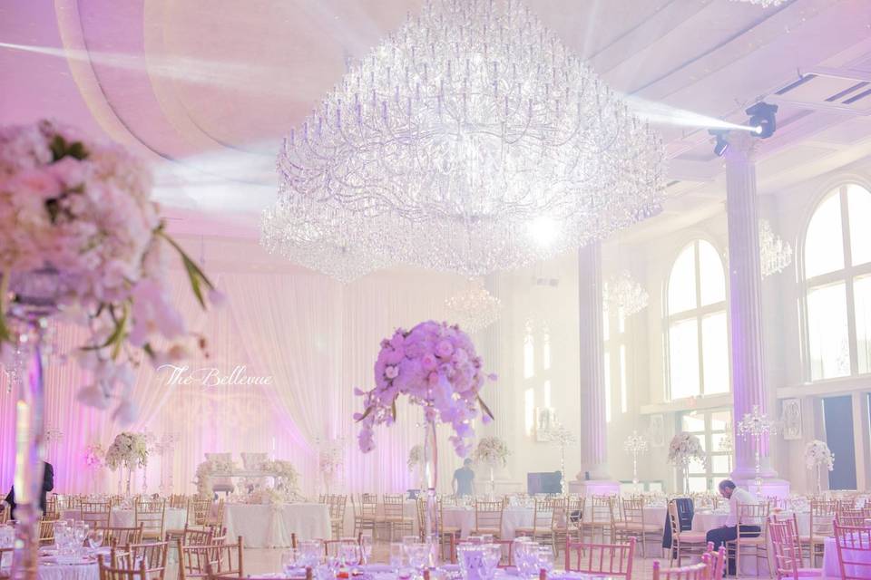 Pink themed reception