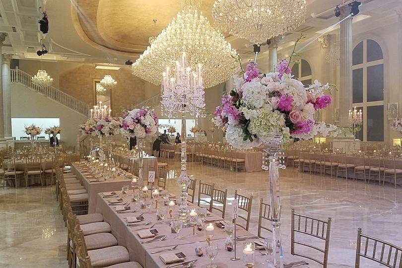 Pink themed reception