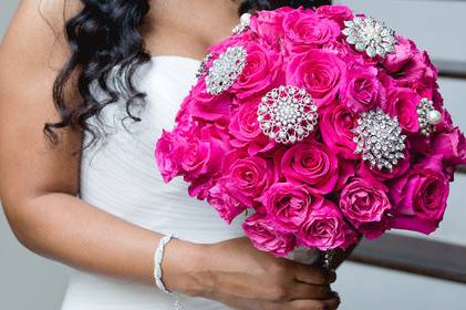 Pink and silver bouquet