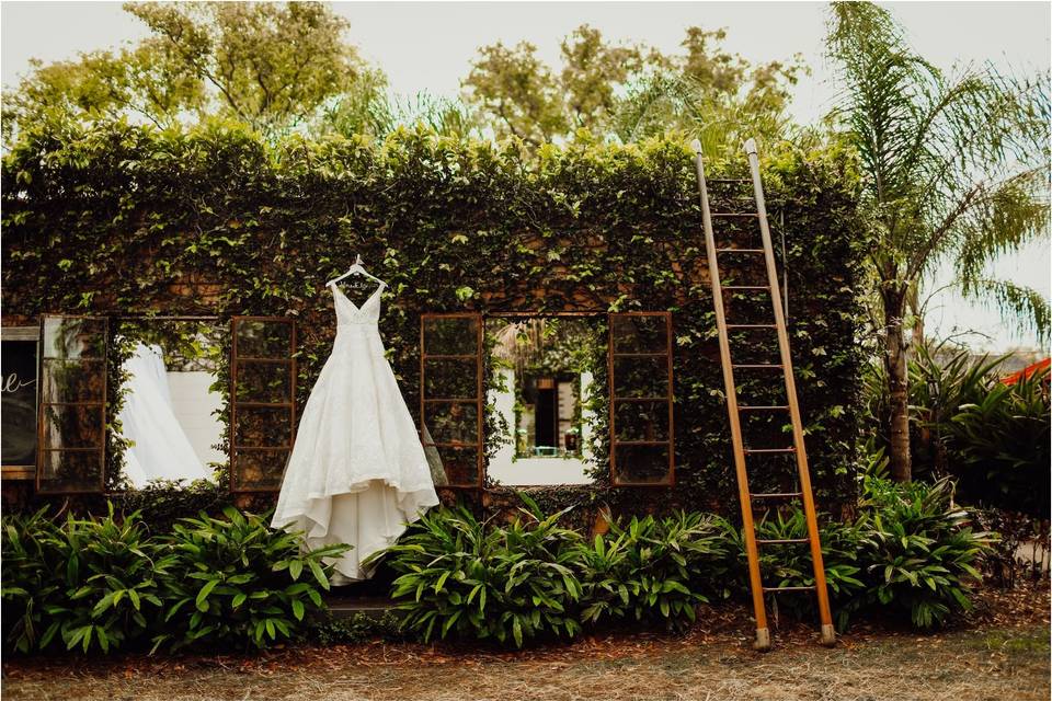 The wedding dress outside - Wings Of Glory Photography