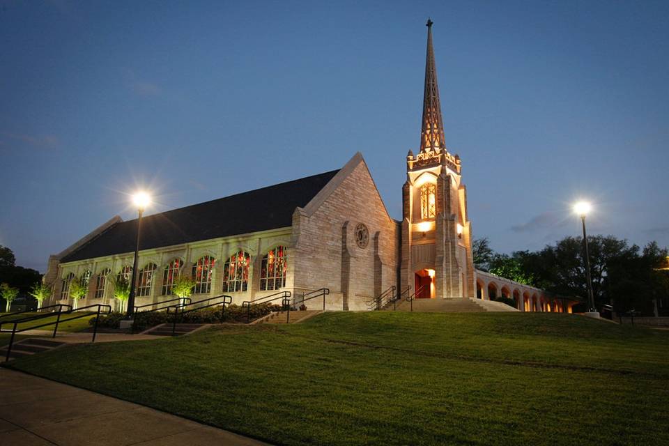 Venue at dusk