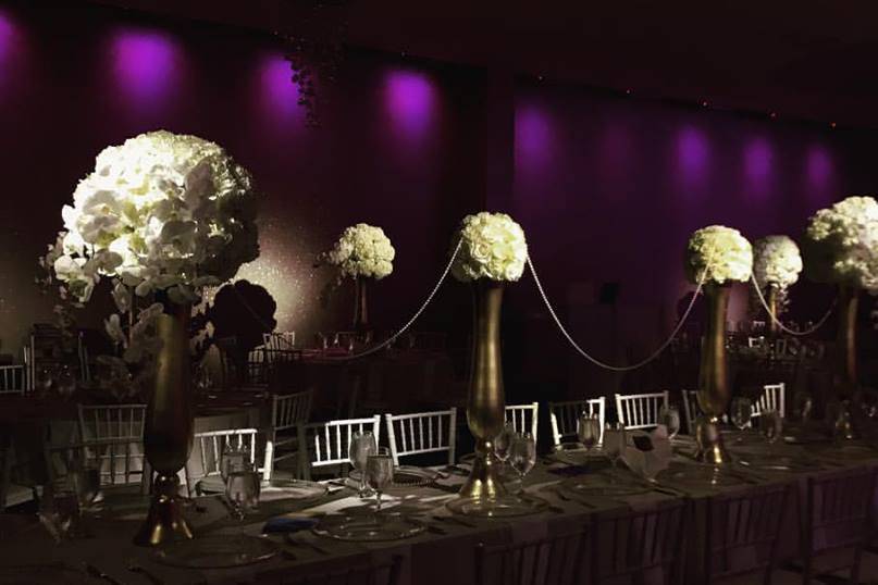 Spotlit centerpieces