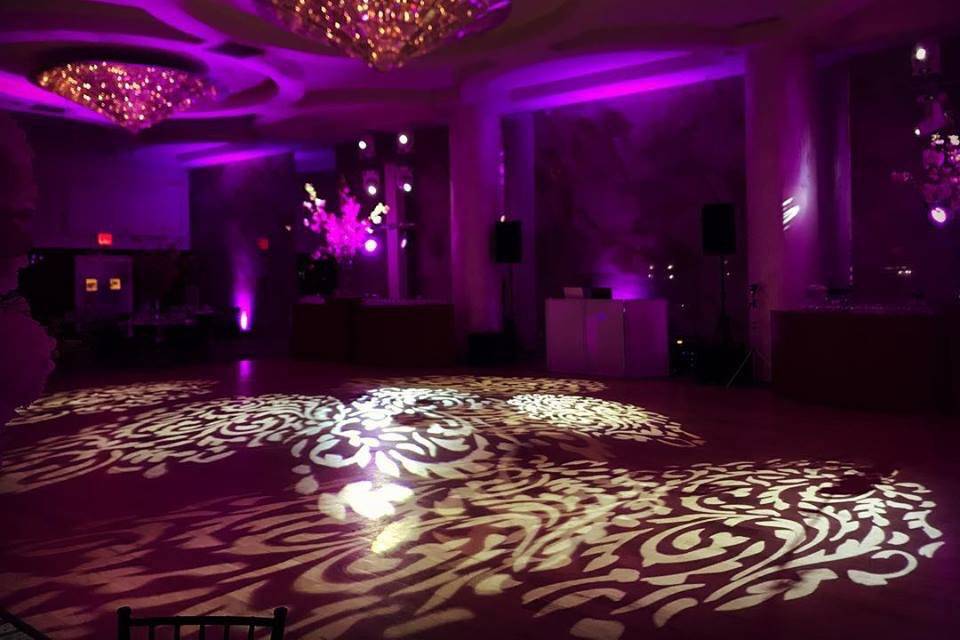 Purple reception lights