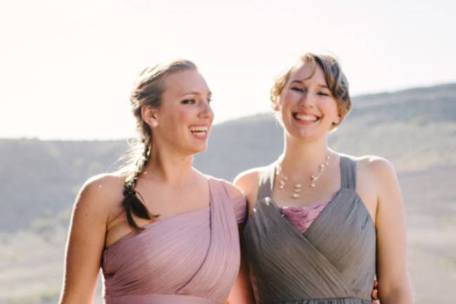 The Logan sisters before their brothers big day! Lovely, ethereal bridesmaids