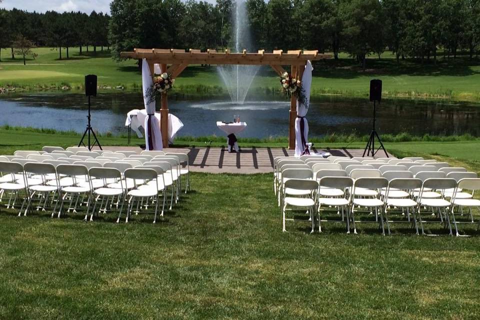 Wedding ceremony area