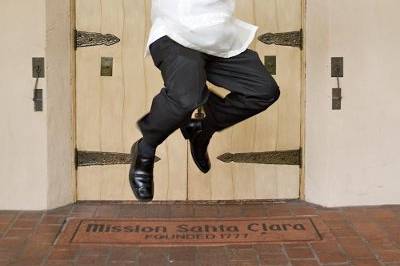 One of Mark's groomsmen, Santa Clara University