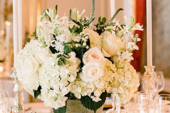 White flower centerpiece