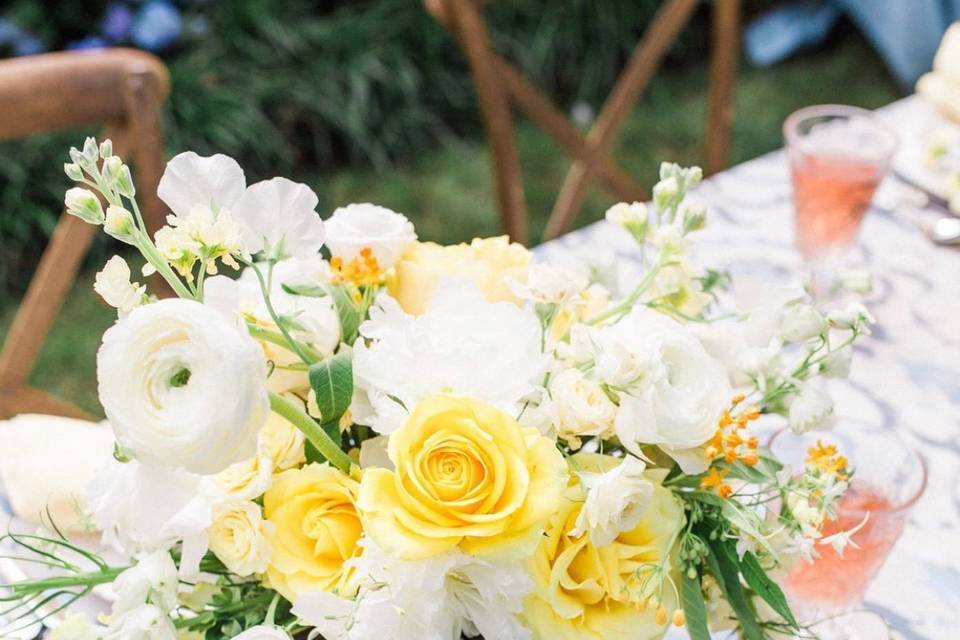 White flower centerpiece