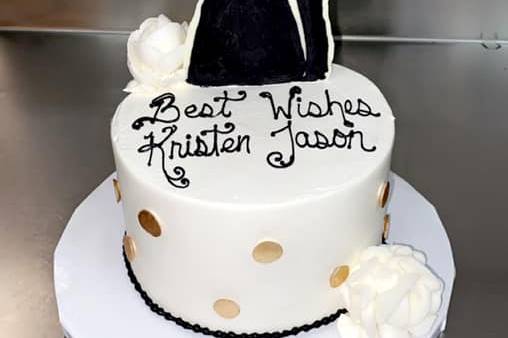 Best Wishes Silhouette Cake