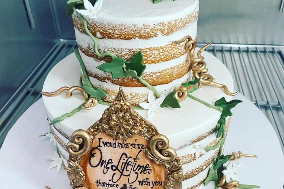 Woodland Naked tier cake