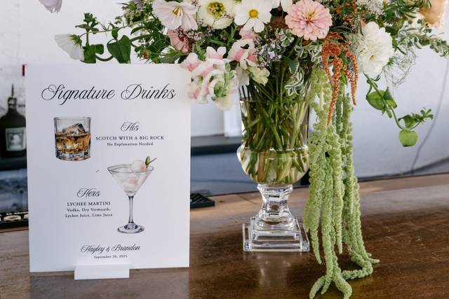 Custom Signature Drink Sign