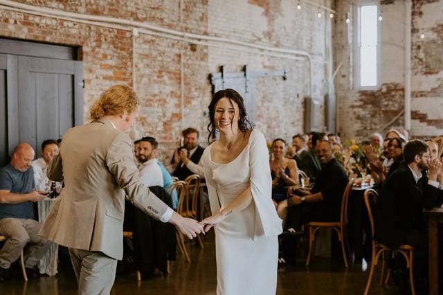 Couple dancing at wedding reception