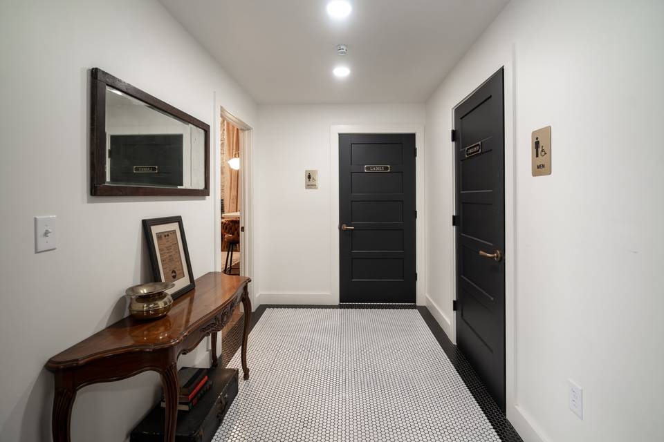 Elegant hallway with mosaic tile