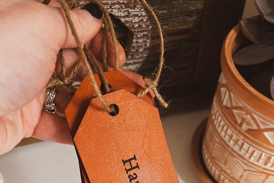 Custom Leather Gift Tags